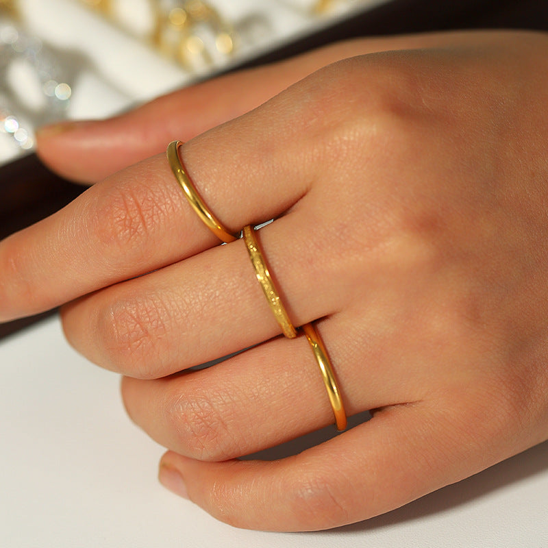 Trio Glow Ring Set – gold ring set
