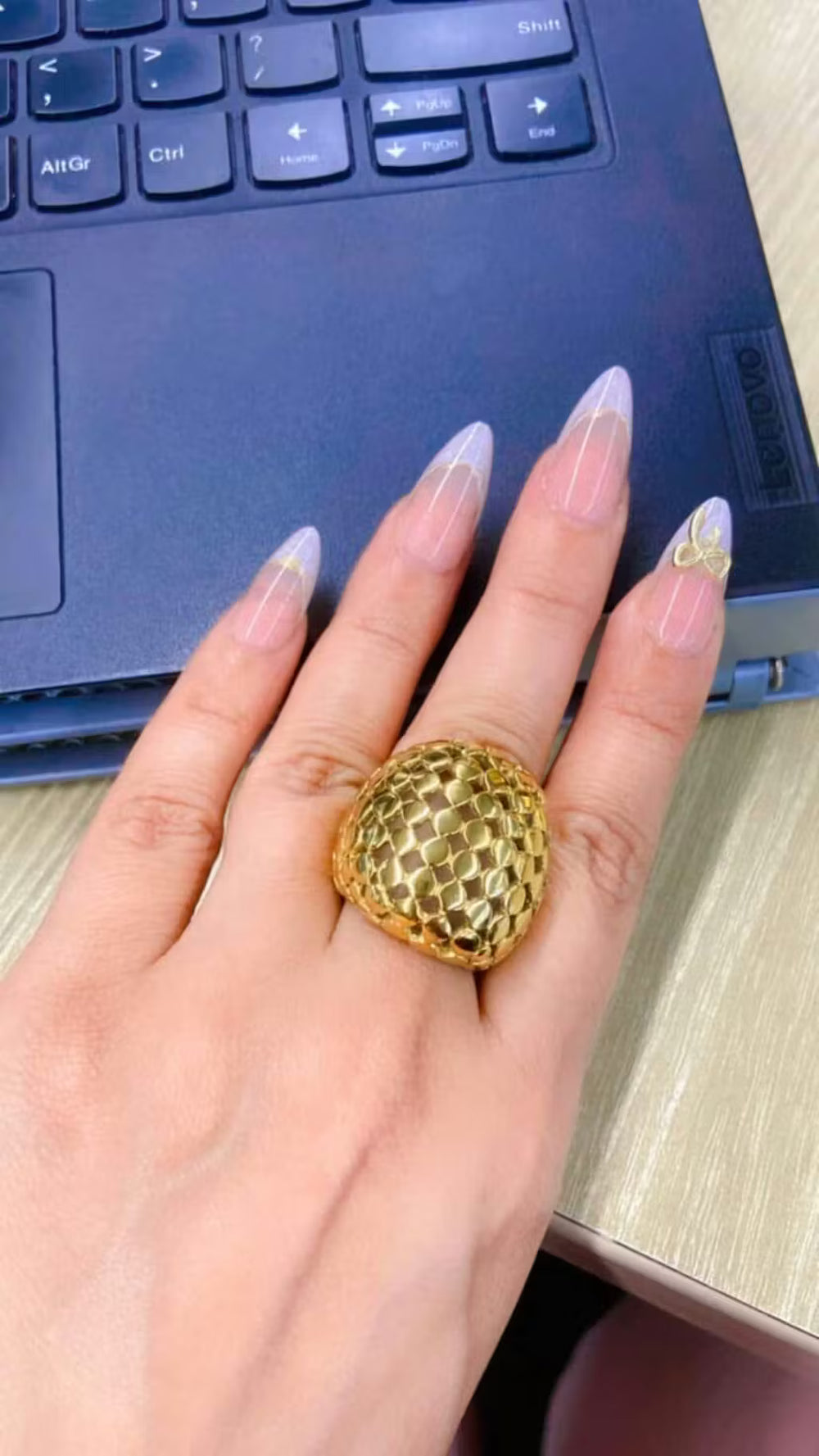Honeycomb Latte Ring