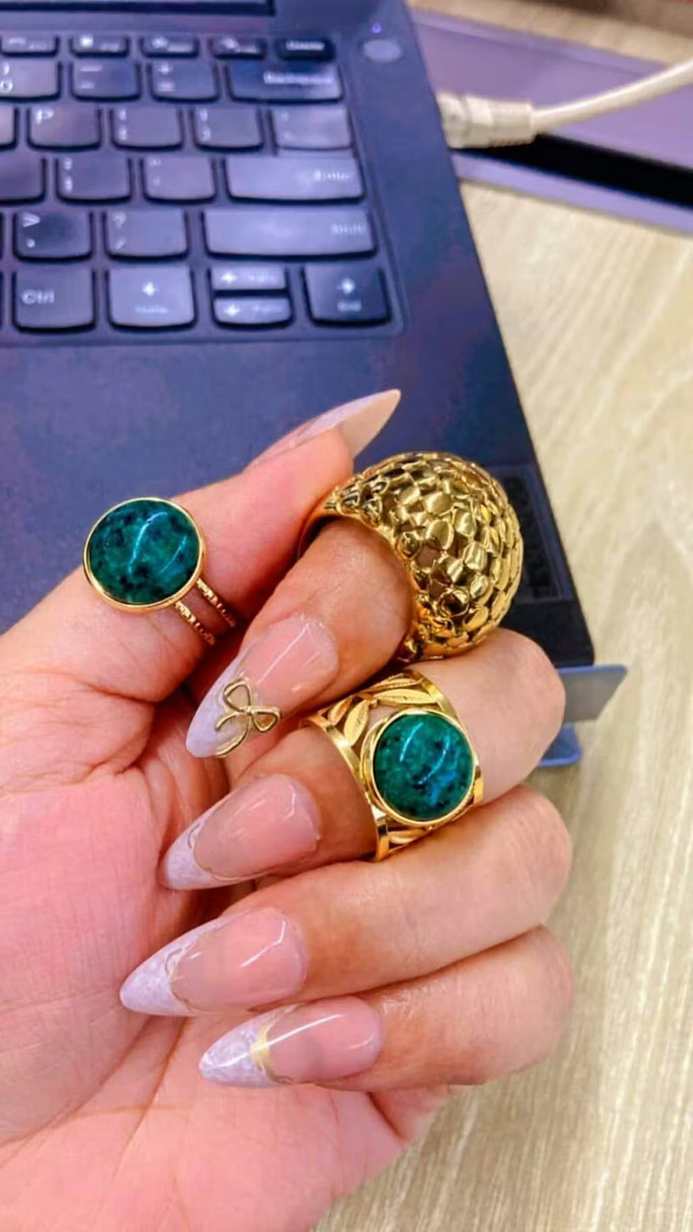 Emerald Crown Ring