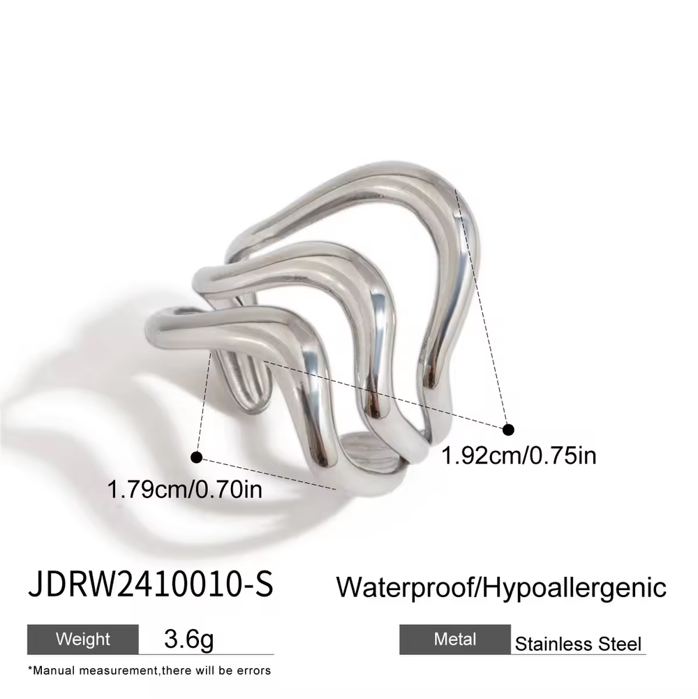 Triple Wave Ring – adjustable ring