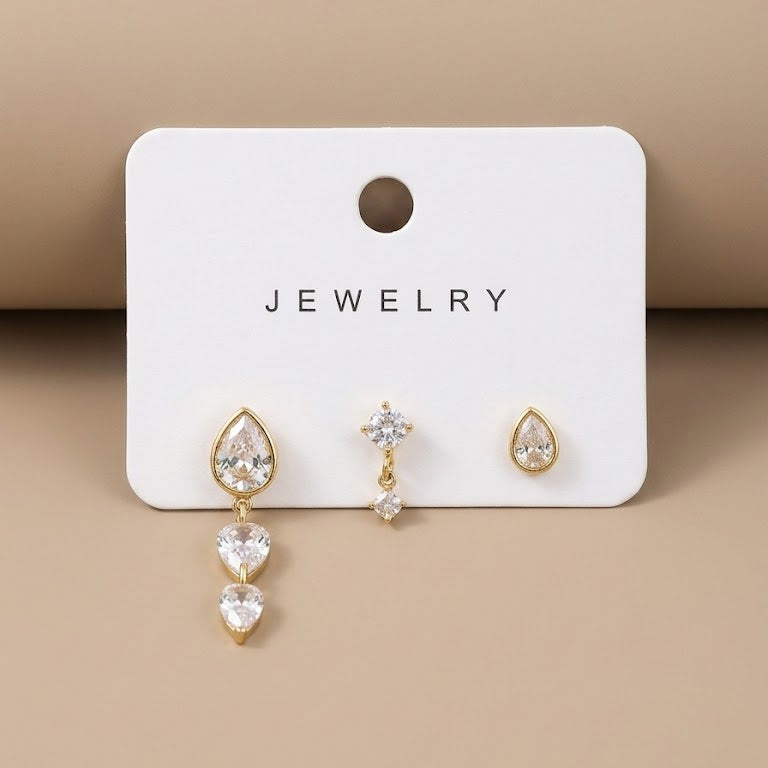 This includes 3 earrings for one ear only. It is not a pair.