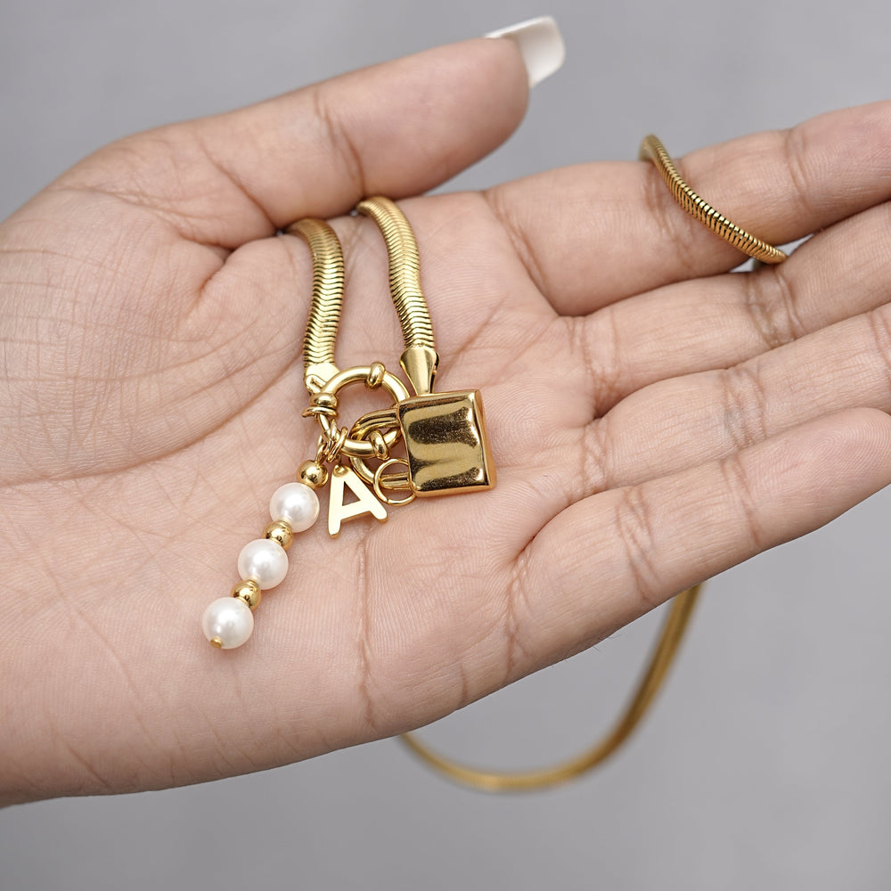 Lock & Pearl Charm