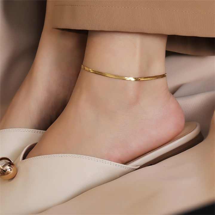 Serpentine Anklet – gold snake-design anklet
