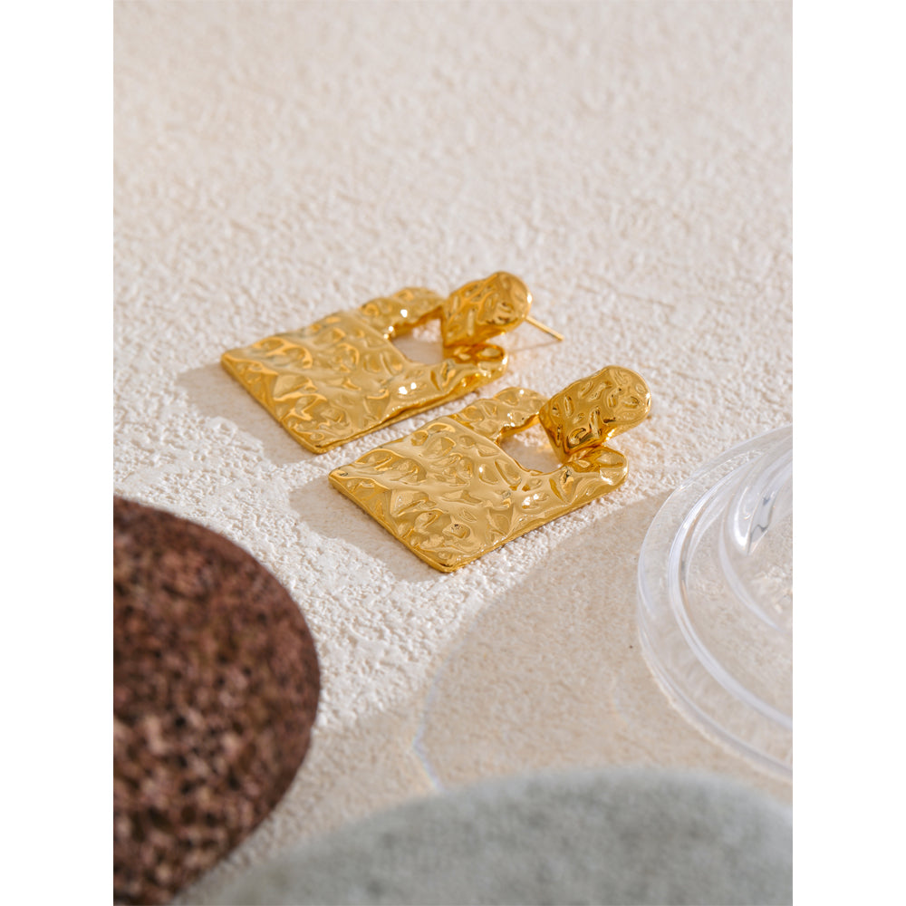 Radiant Hammered Drop – earrings