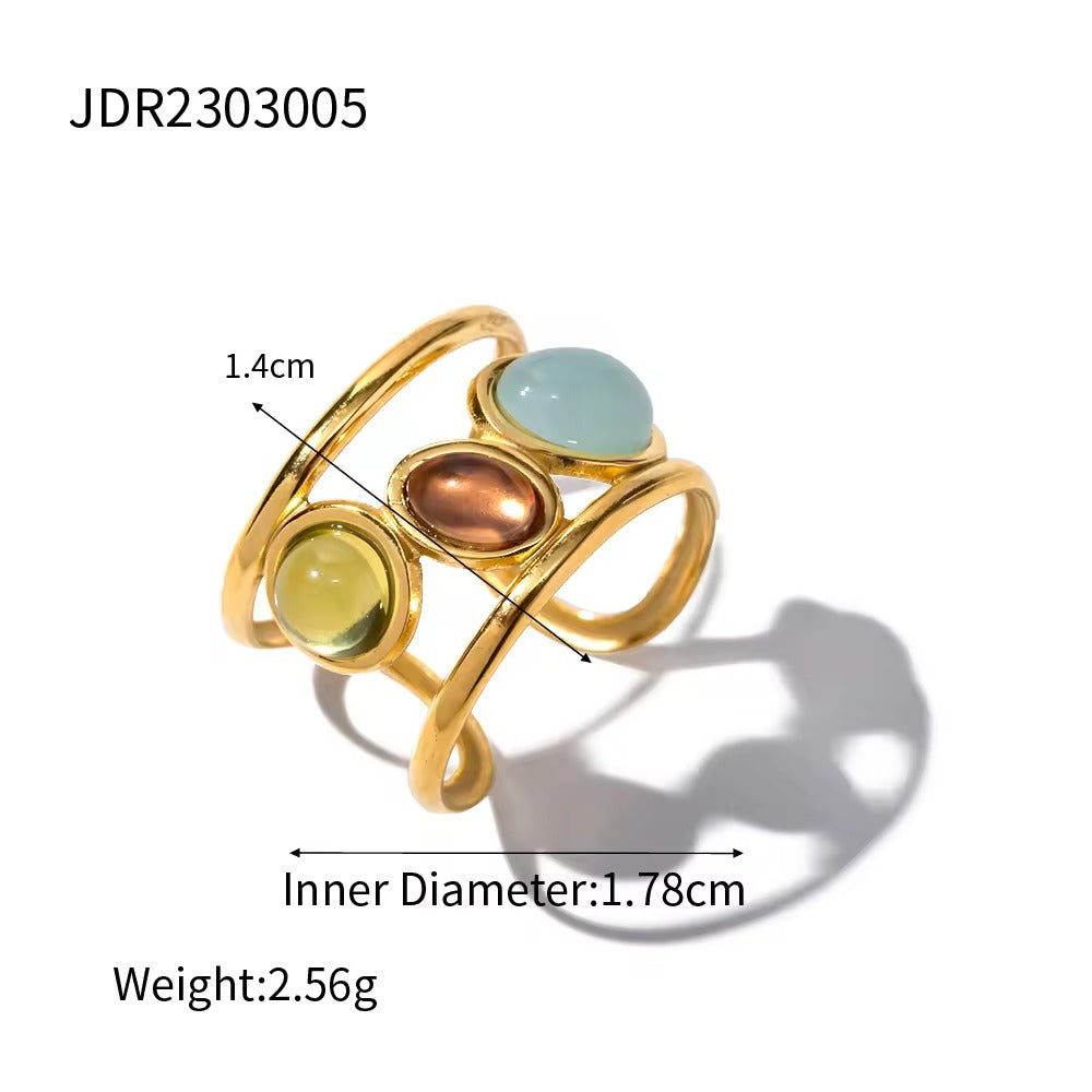 Color Pop Ring – adjustable gold ring
