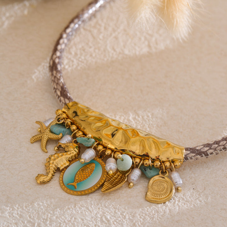 Ocean Parade Choker – gold choker necklace