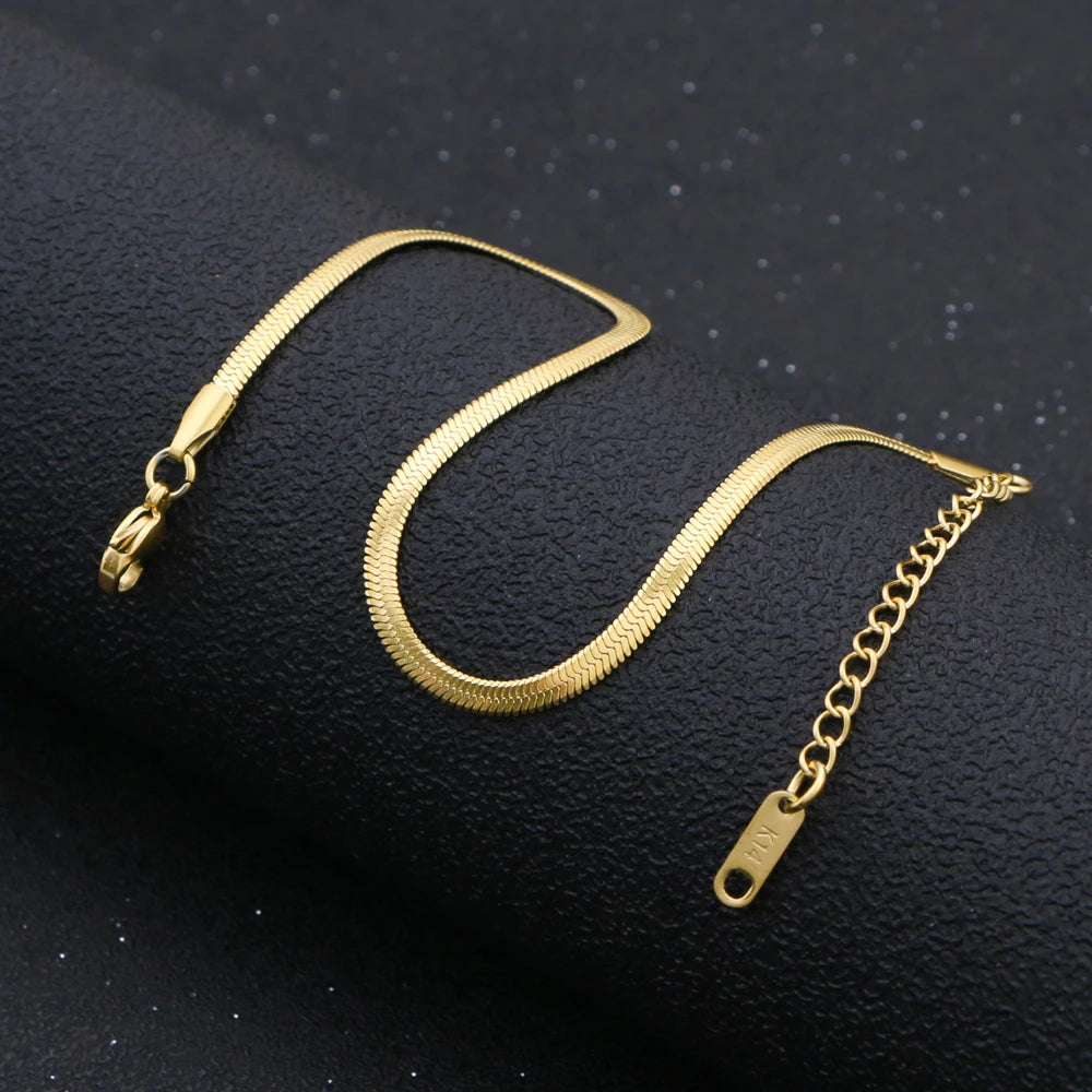 Serpentine Anklet – gold snake-design anklet