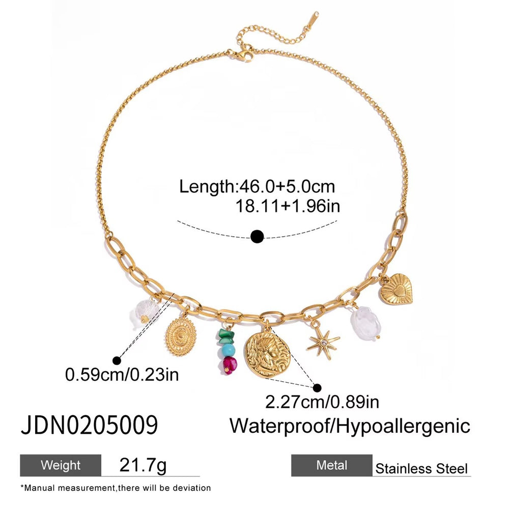 Timekeeper’s Charm – gold necklace with pearls