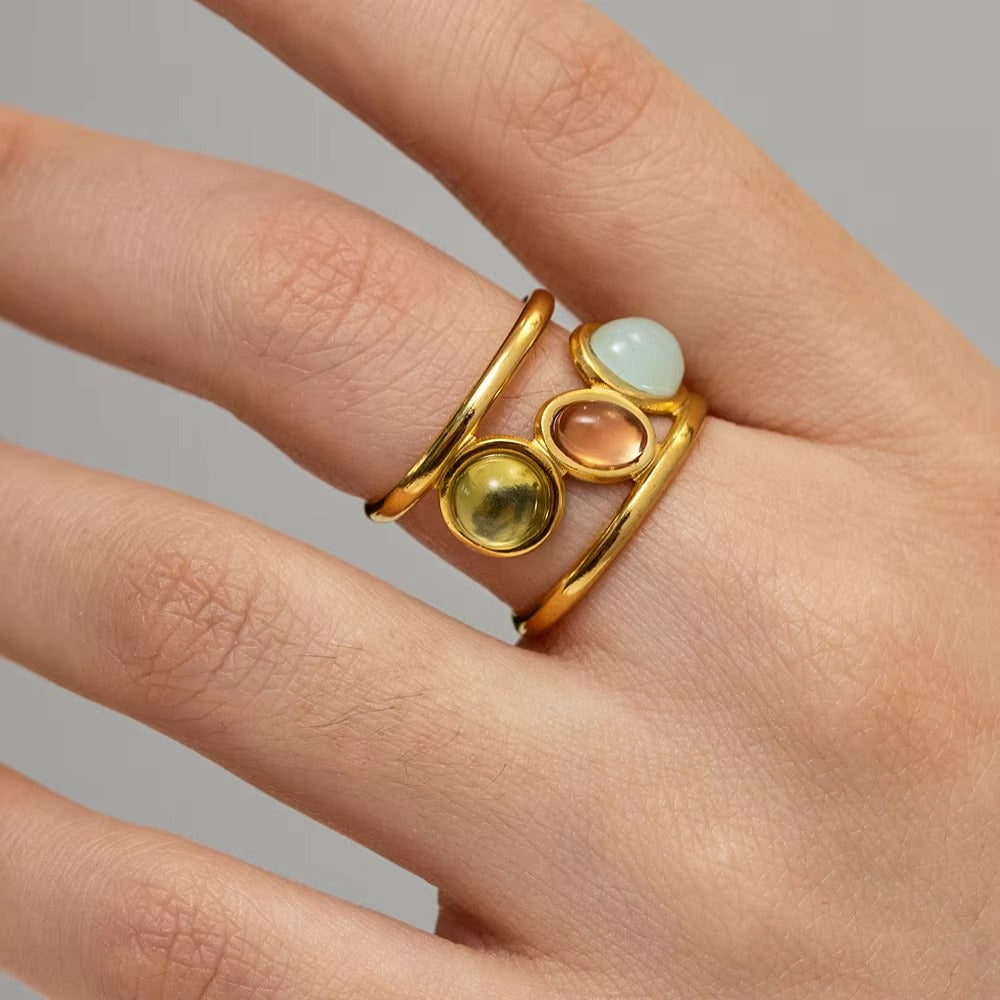 Color Pop Ring – adjustable gold ring