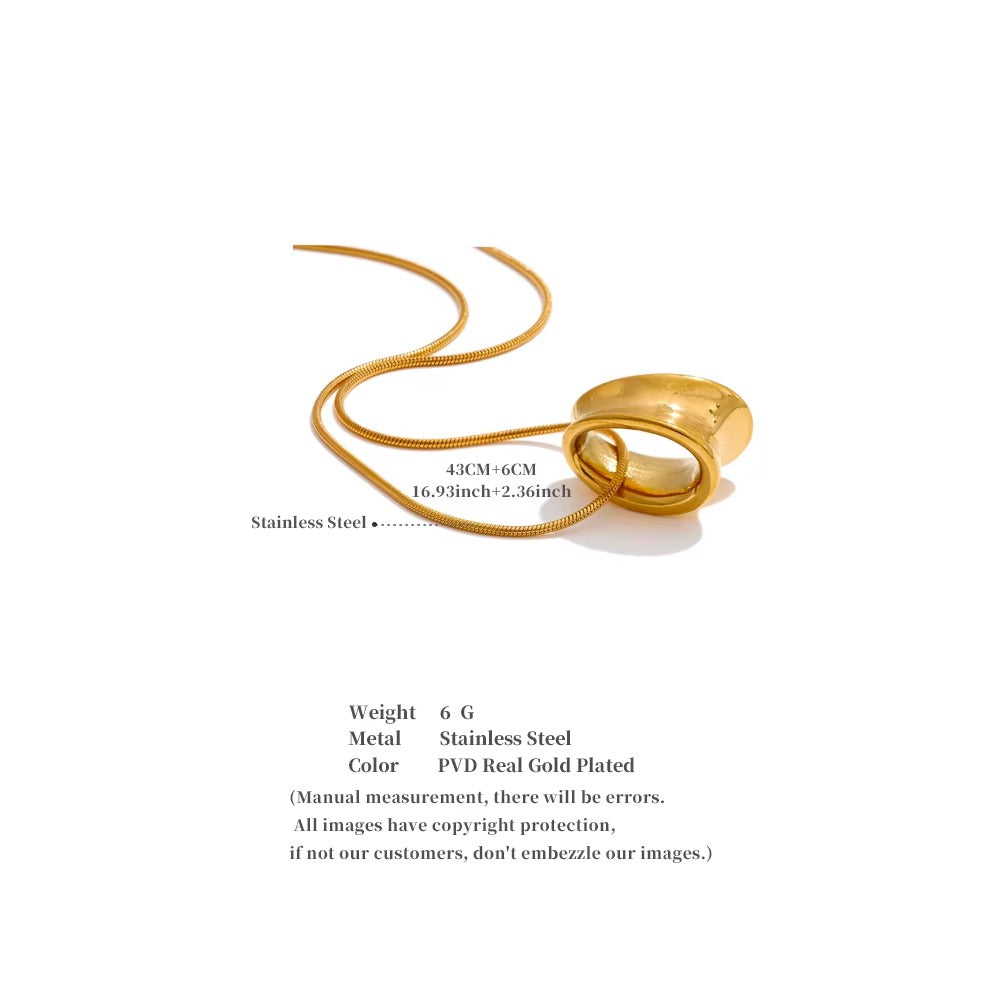 Bold Ring Pendant Necklace – gold necklace