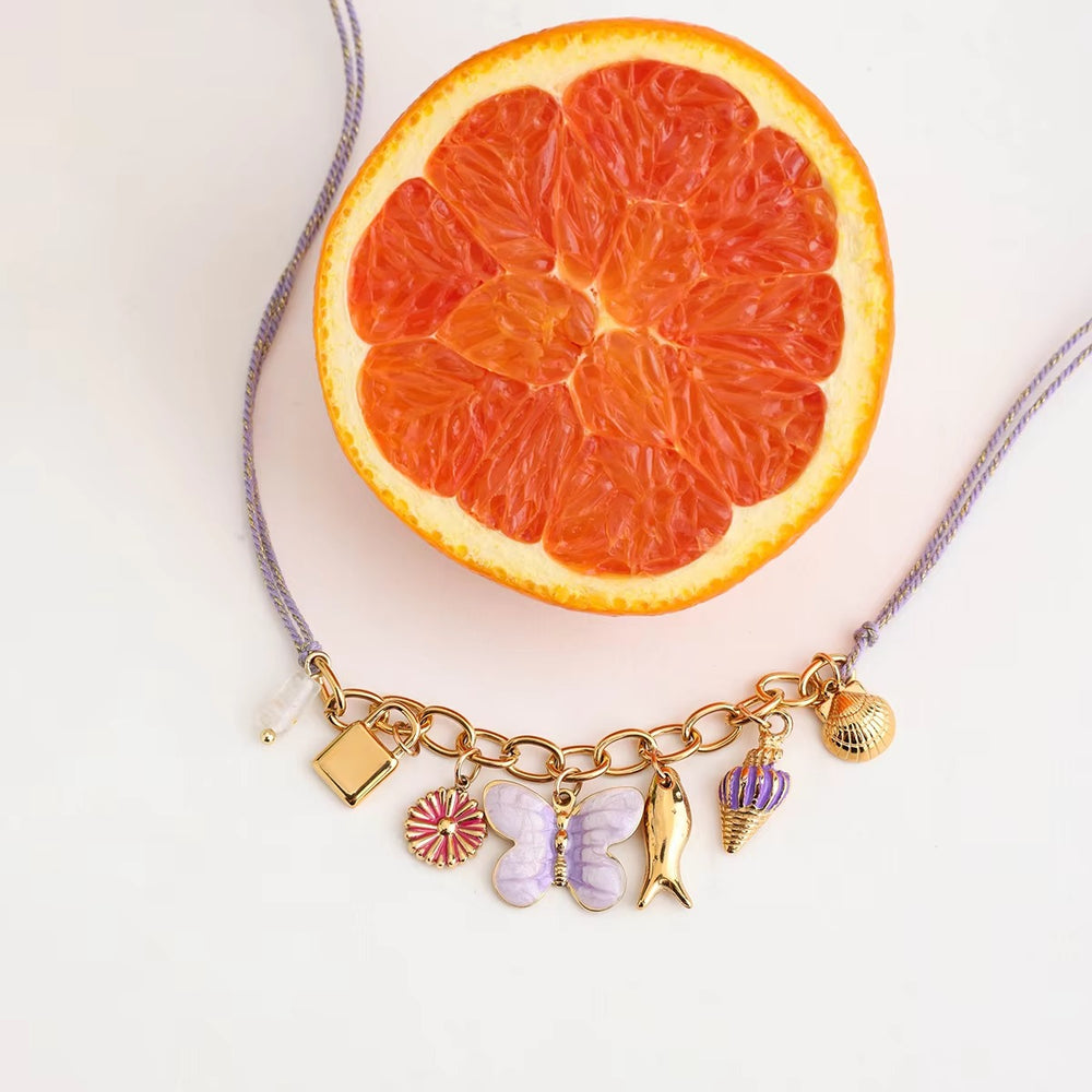 Butterfly Babe Charm Necklace – gold necklace