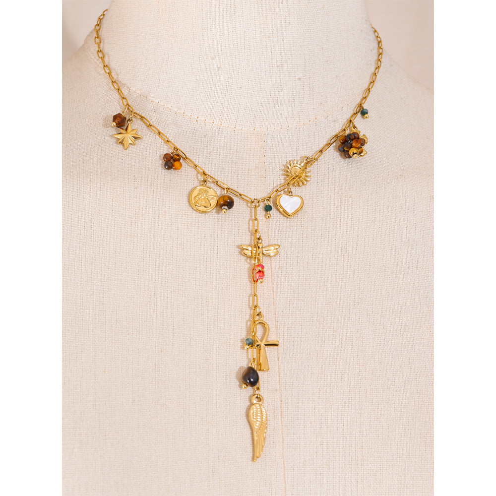 Charmed Life Necklace – gold necklace with enamel detail