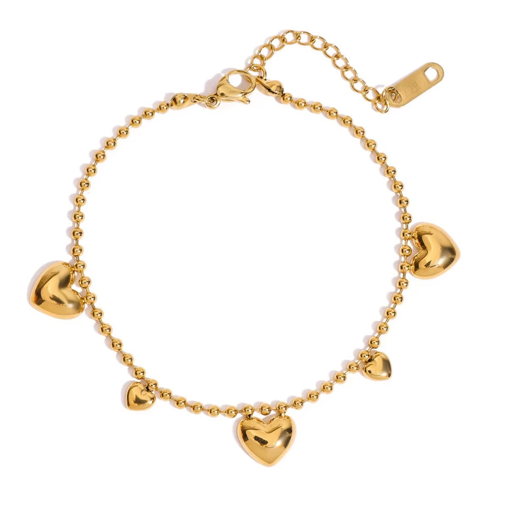 Heart Beats Bracelet – adjustable gold bracelet