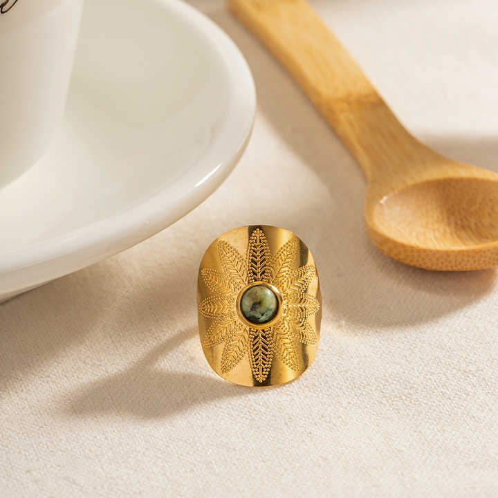 Heirloom Bloom Ring – adjustable gold ring