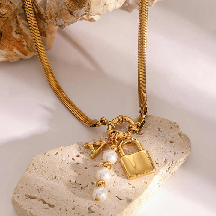 Lock & Pearl Charm