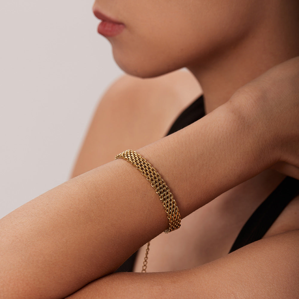 Link Up Bracelet – adjustable gold bracelet