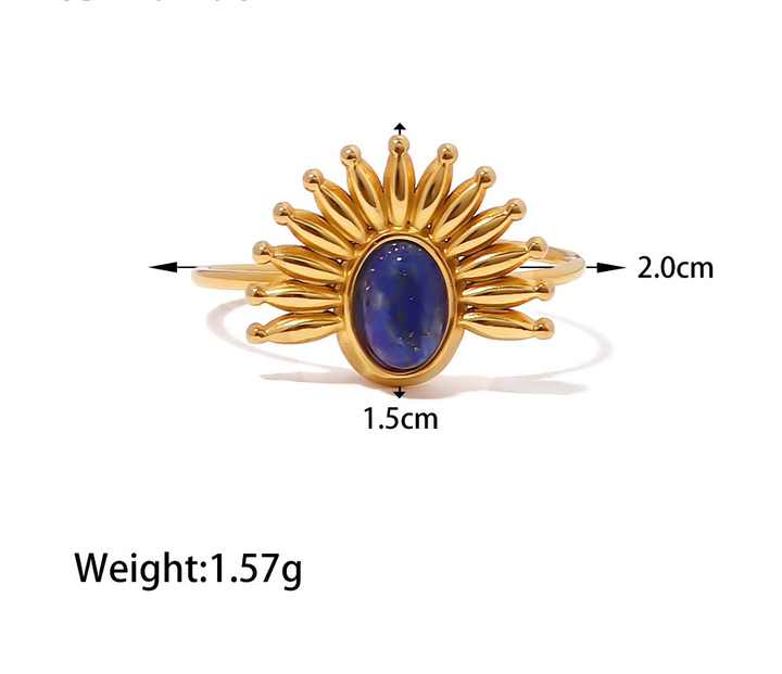 Sunrise Glow Ring – adjustable gold ring with enamel detail