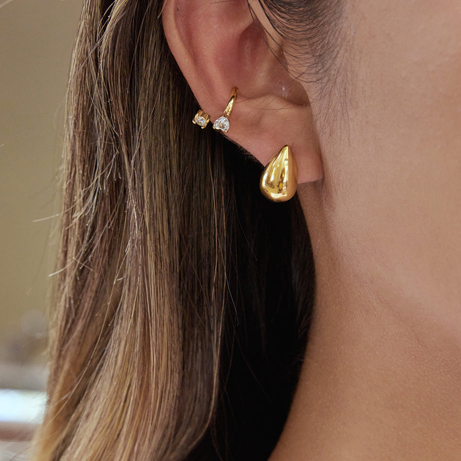 TwinGle Ear Cuff – gold ear cuff with cubic zirconia stones