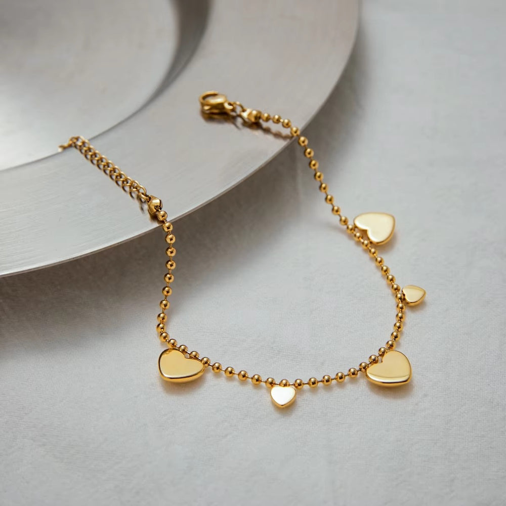 Heart Beats Bracelet – adjustable gold bracelet