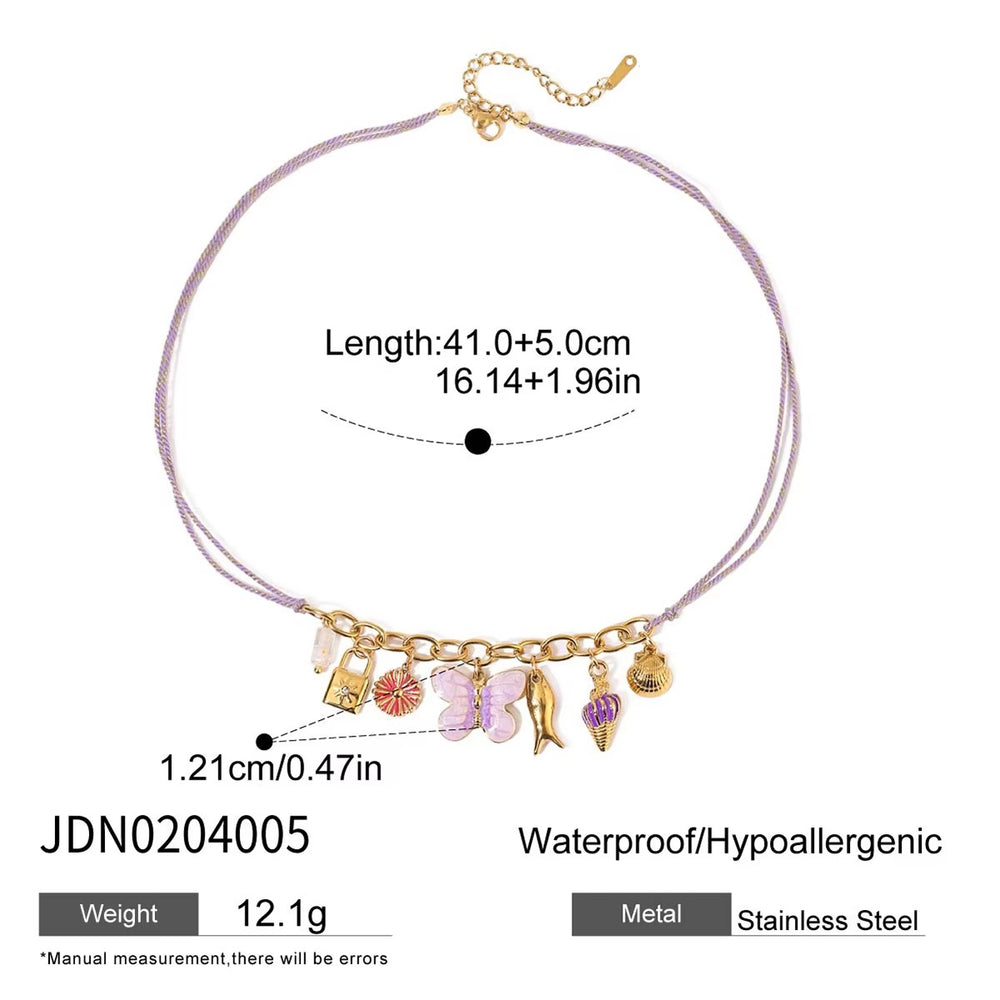 Butterfly Babe Charm Necklace – gold necklace