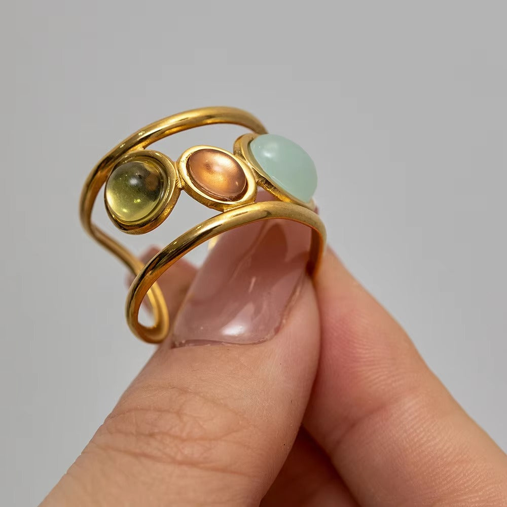 Color Pop Ring – adjustable gold ring