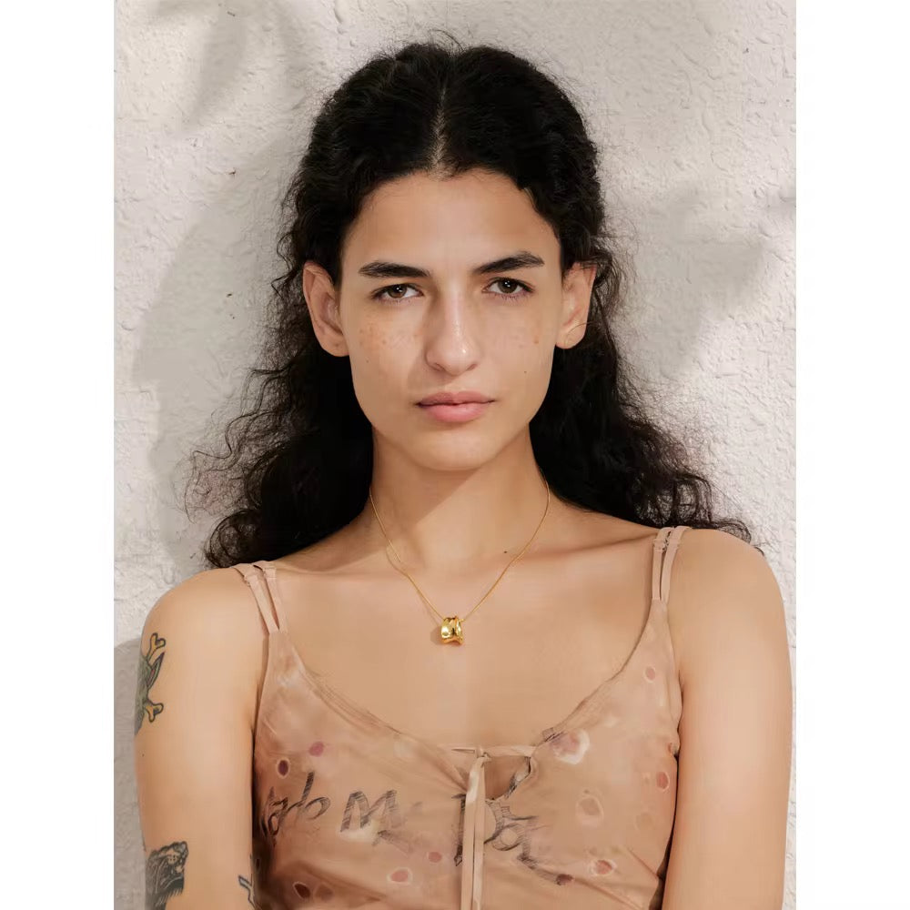 Bold Ring Pendant Necklace – gold necklace