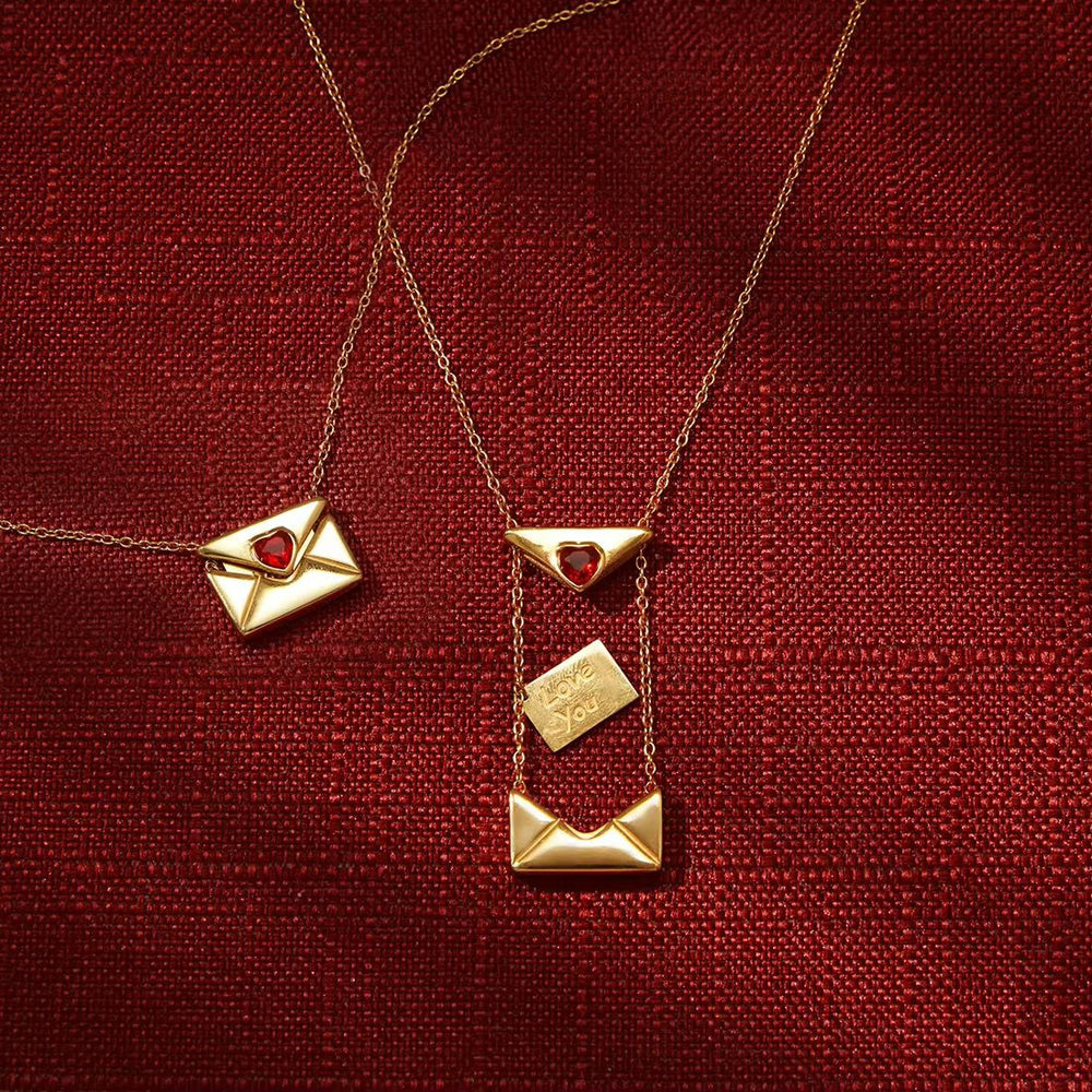 Secret Love Letter Necklace – gold necklace