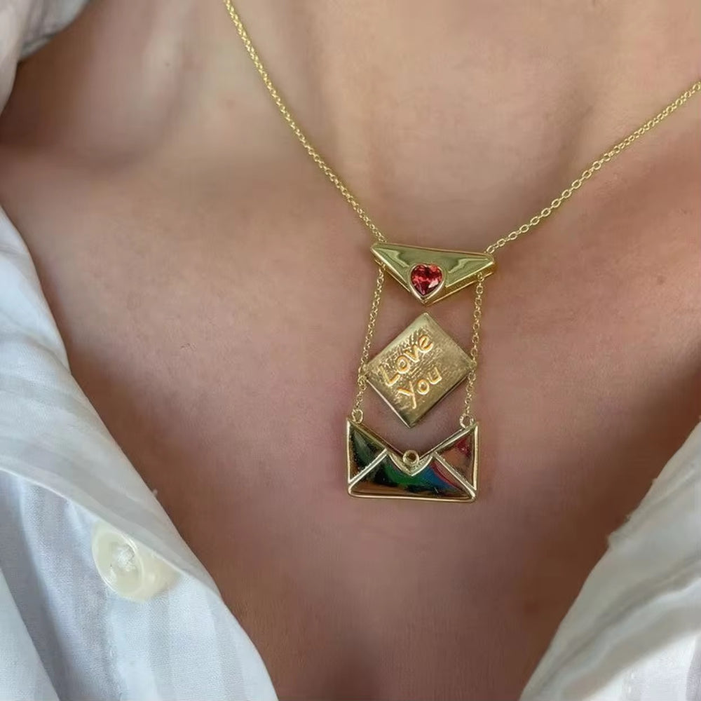 Secret Love Letter Necklace – gold necklace