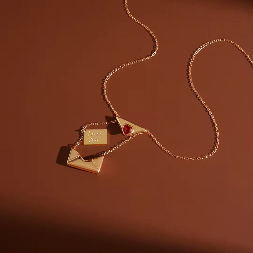 Secret Love Letter Necklace – gold necklace