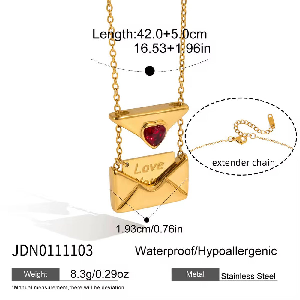 Secret Love Letter Necklace – gold necklace