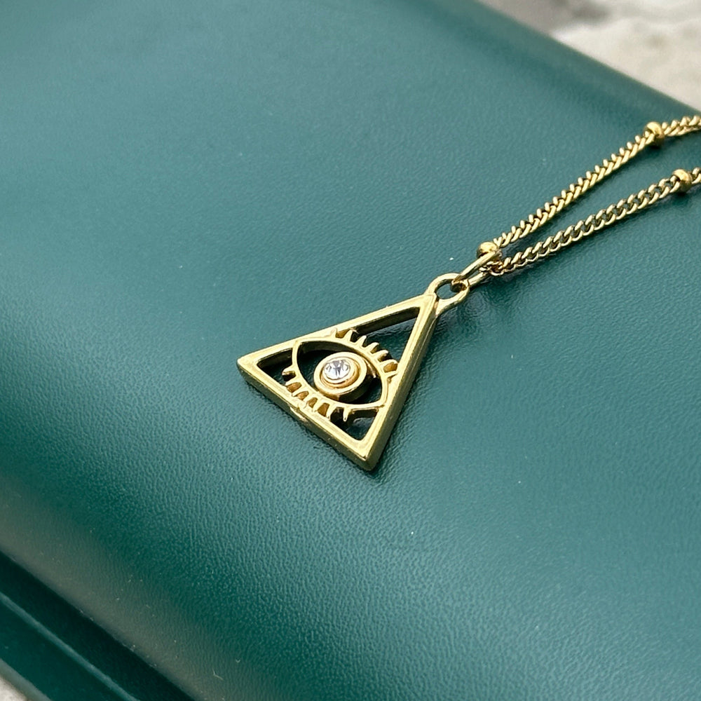 Eye of Clarity Necklace – gold necklace