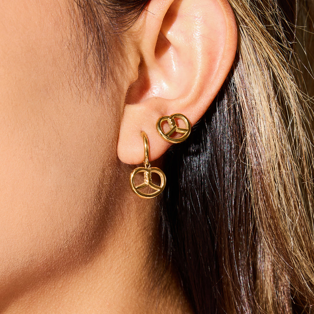 Twisted Knot Studs – gold stud earrings