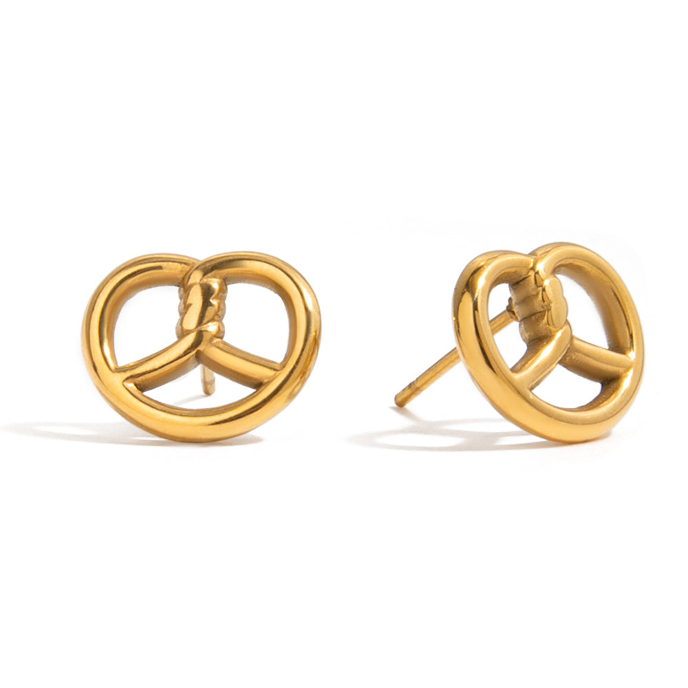 Twisted Knot Studs – gold stud earrings