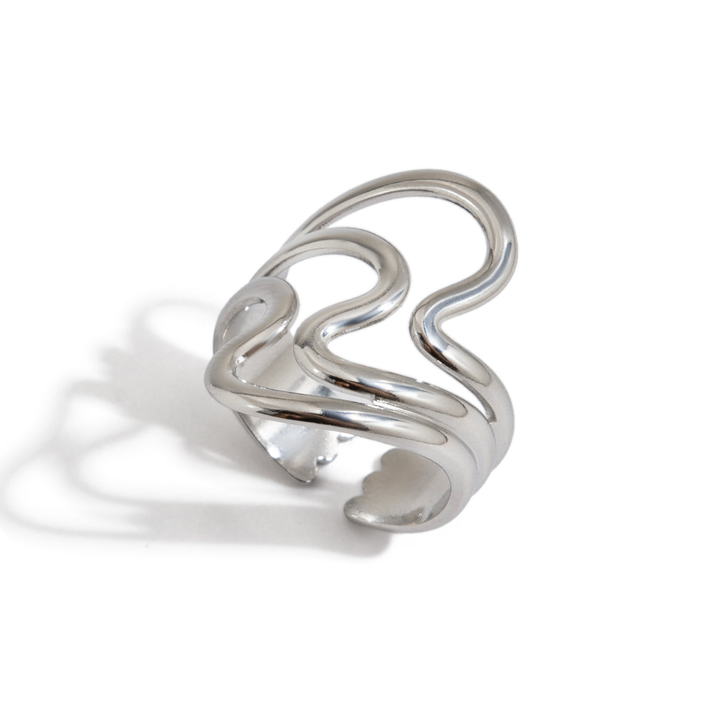 Silver Wave Ring – adjustable ring
