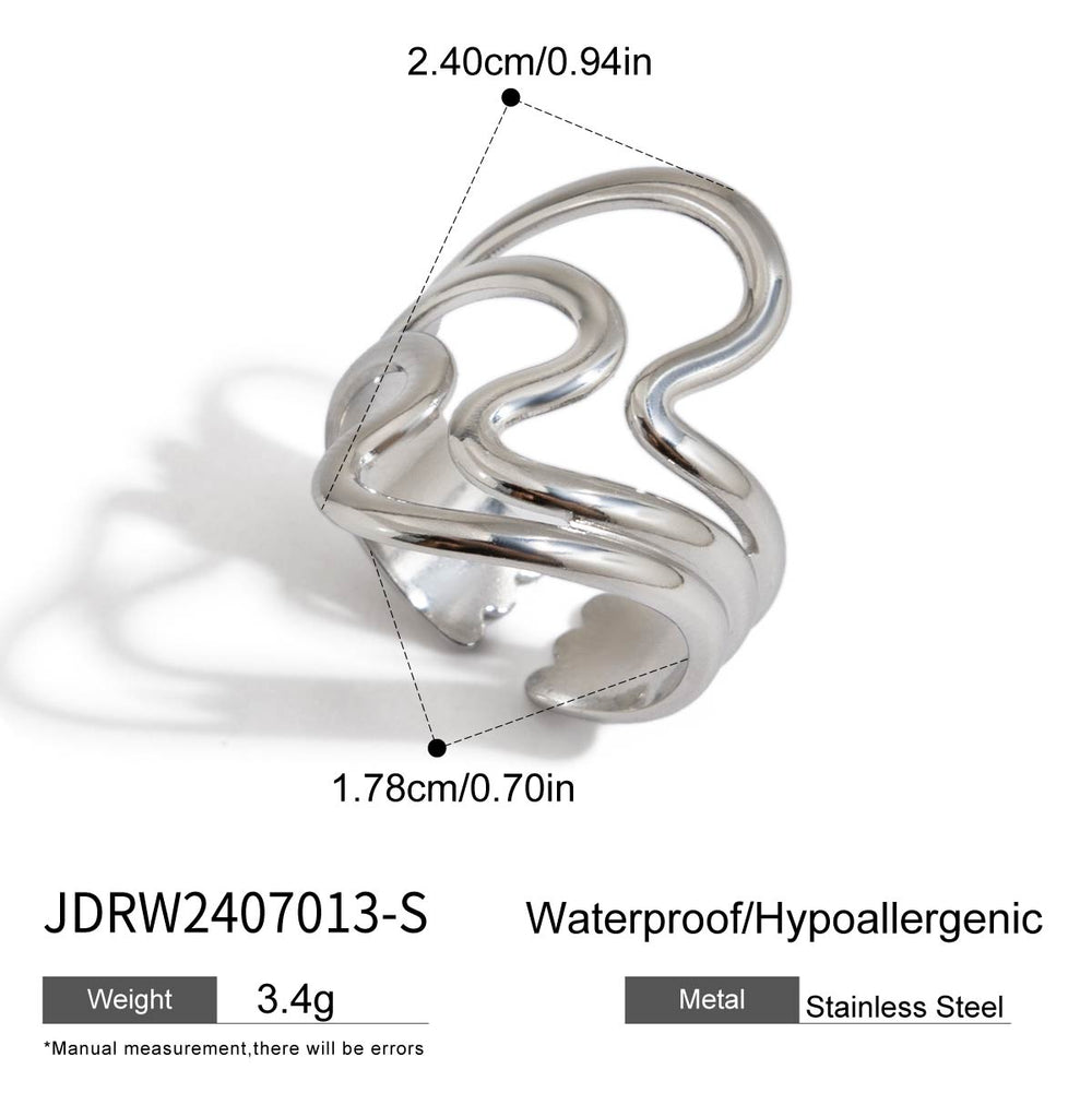 Silver Wave Ring – adjustable ring