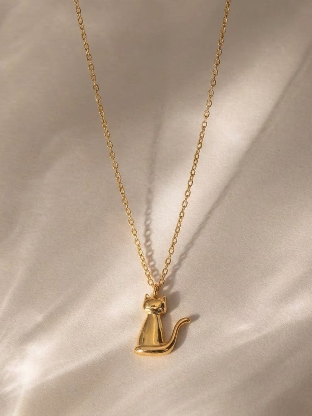 Paw Print Charms – gold necklace