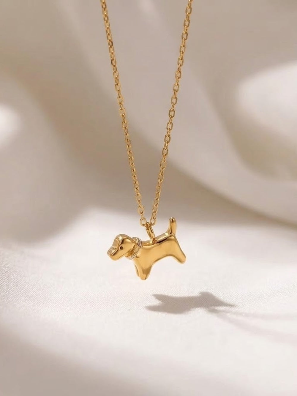 Paw Print Charms – gold necklace