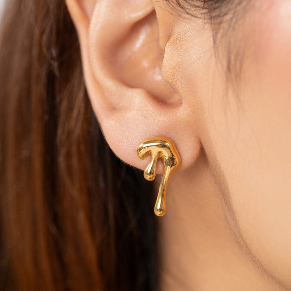 Lava Drop Earrings – gold earrings