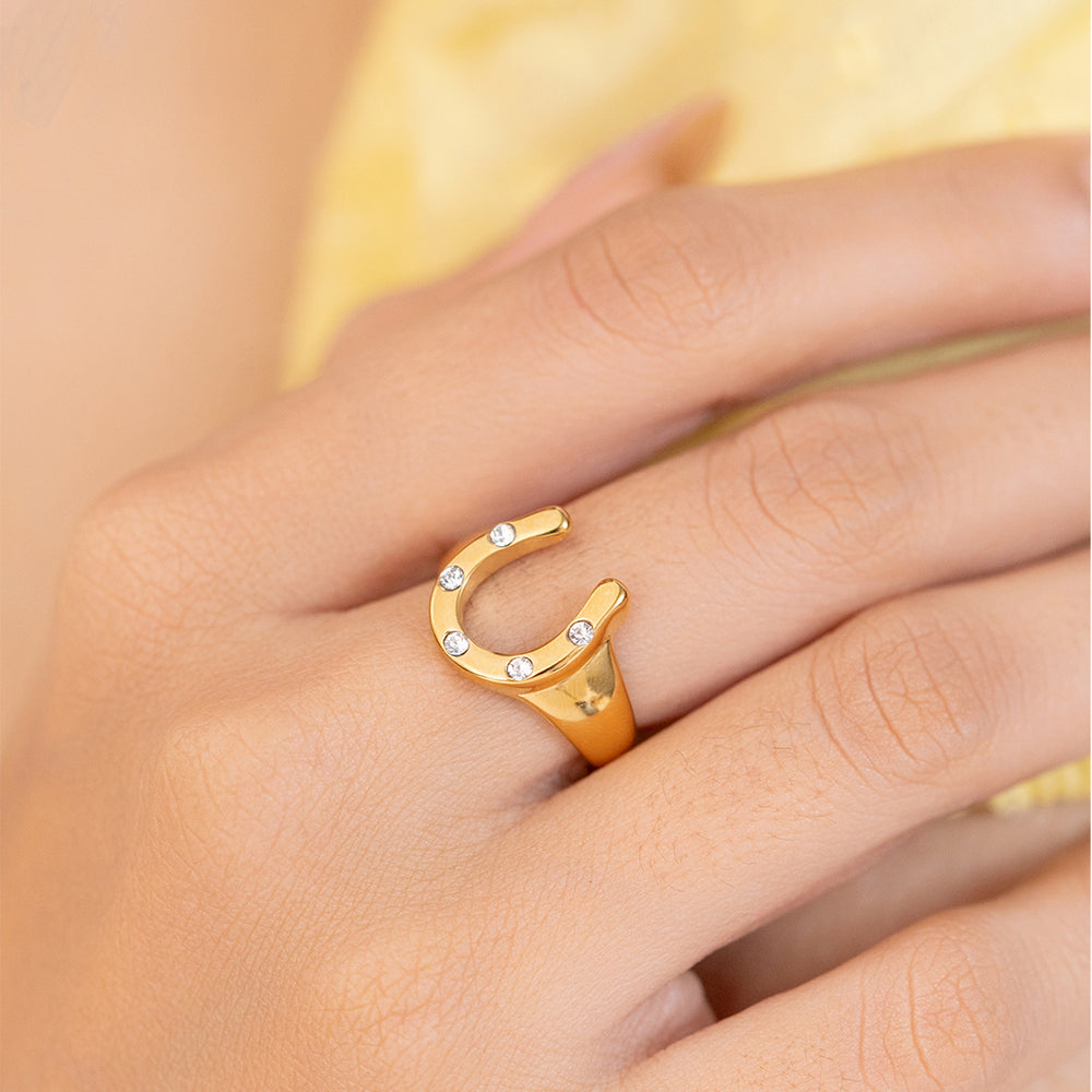Lucky Charm Rings – adjustable gold rings