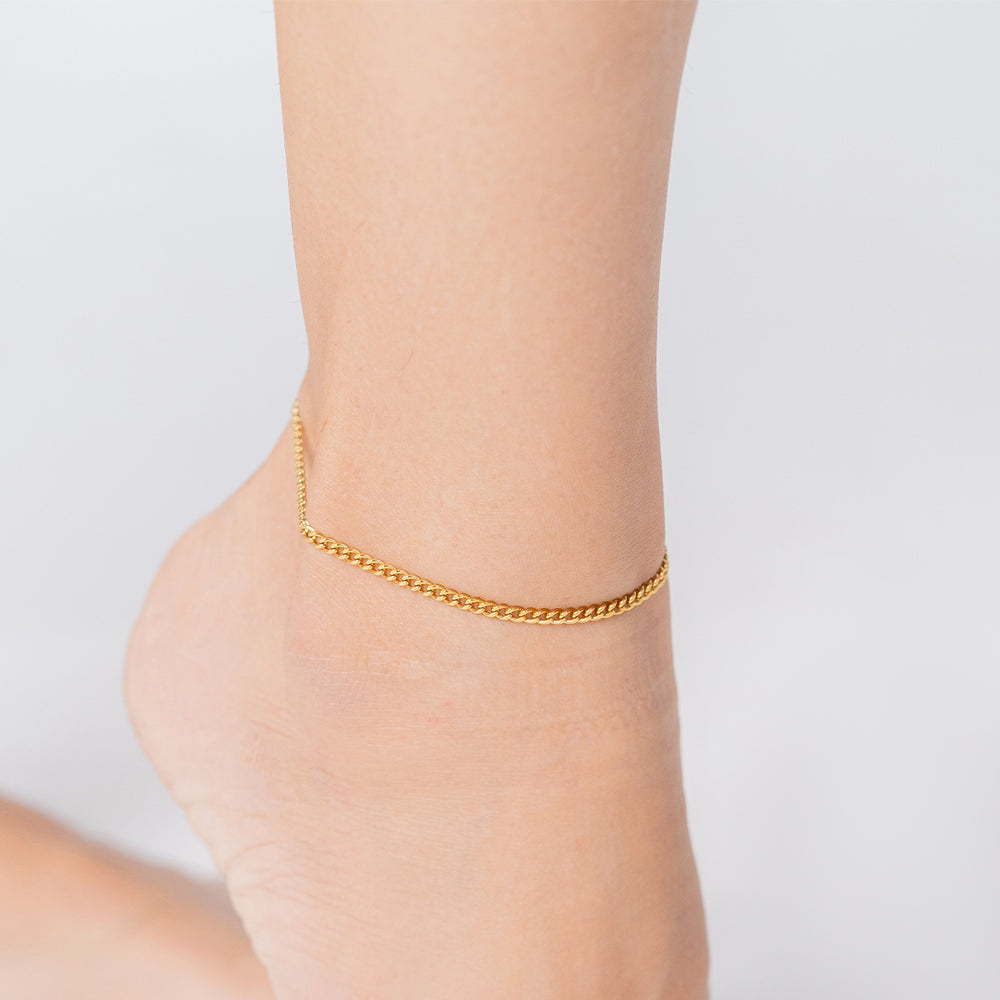 Golden Curve Anklet – gold anklet