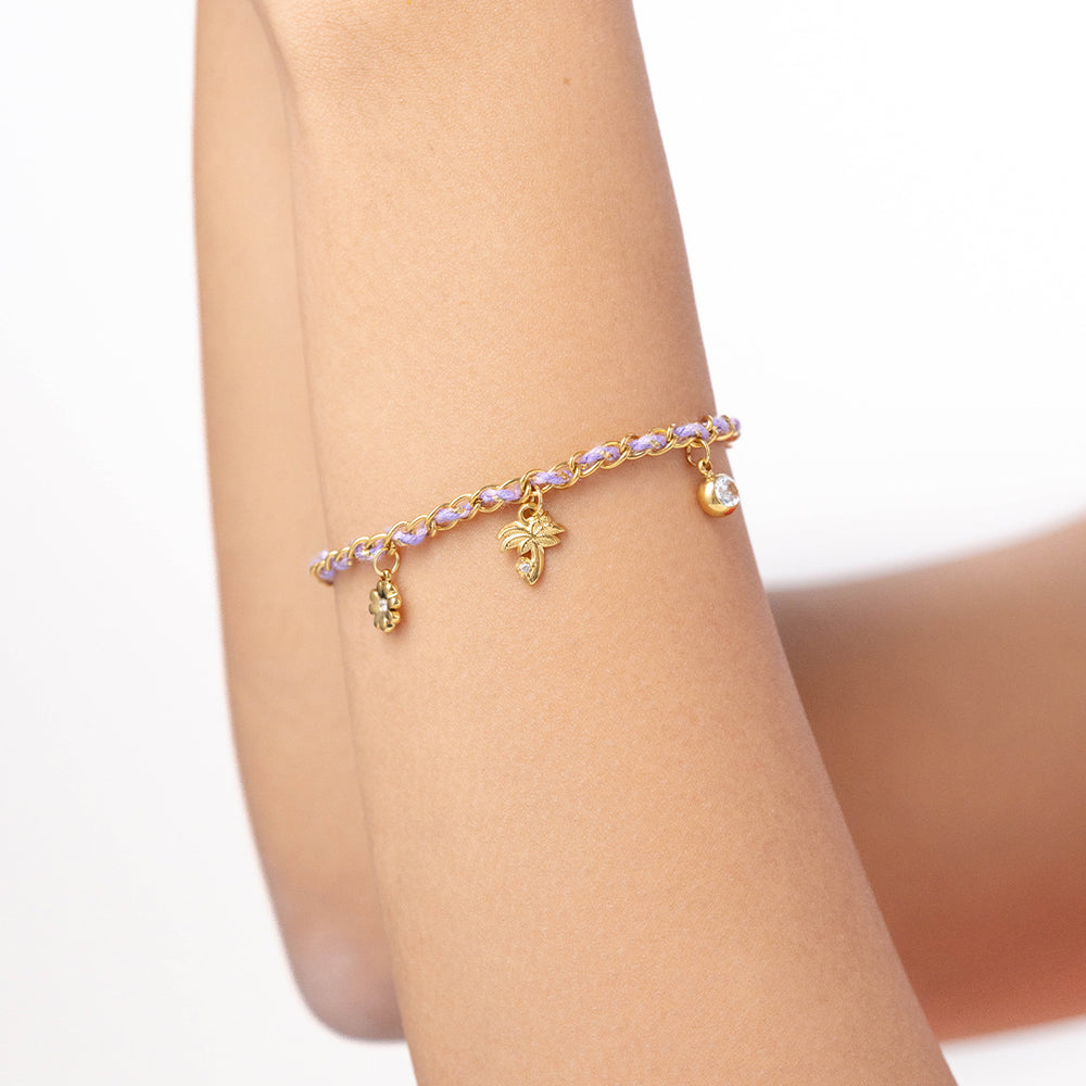 Sweet Lilac Charm Bracelet – gold bracelet