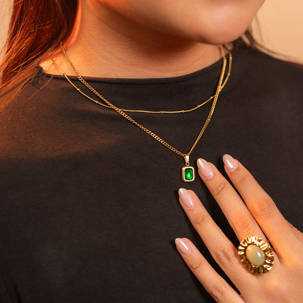 Emerald Layered Necklace