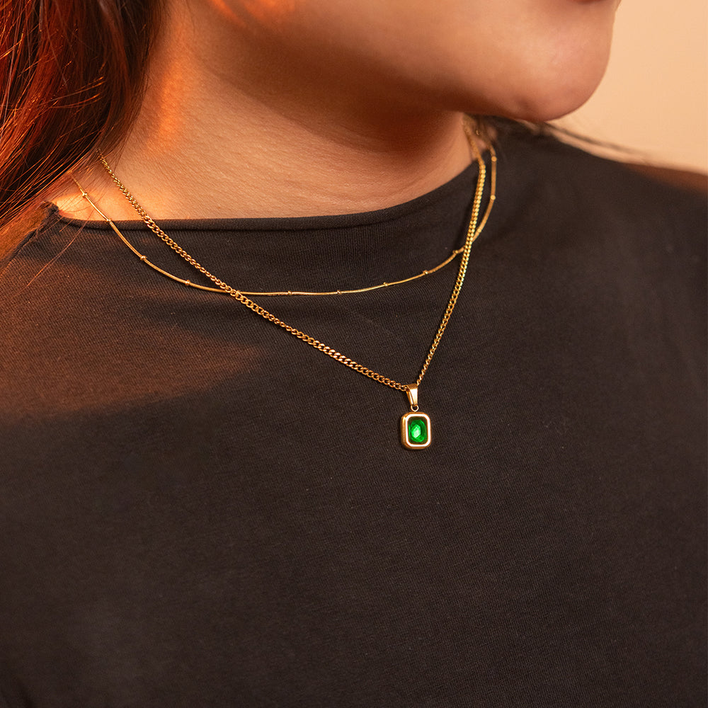 Emerald Layered Necklace