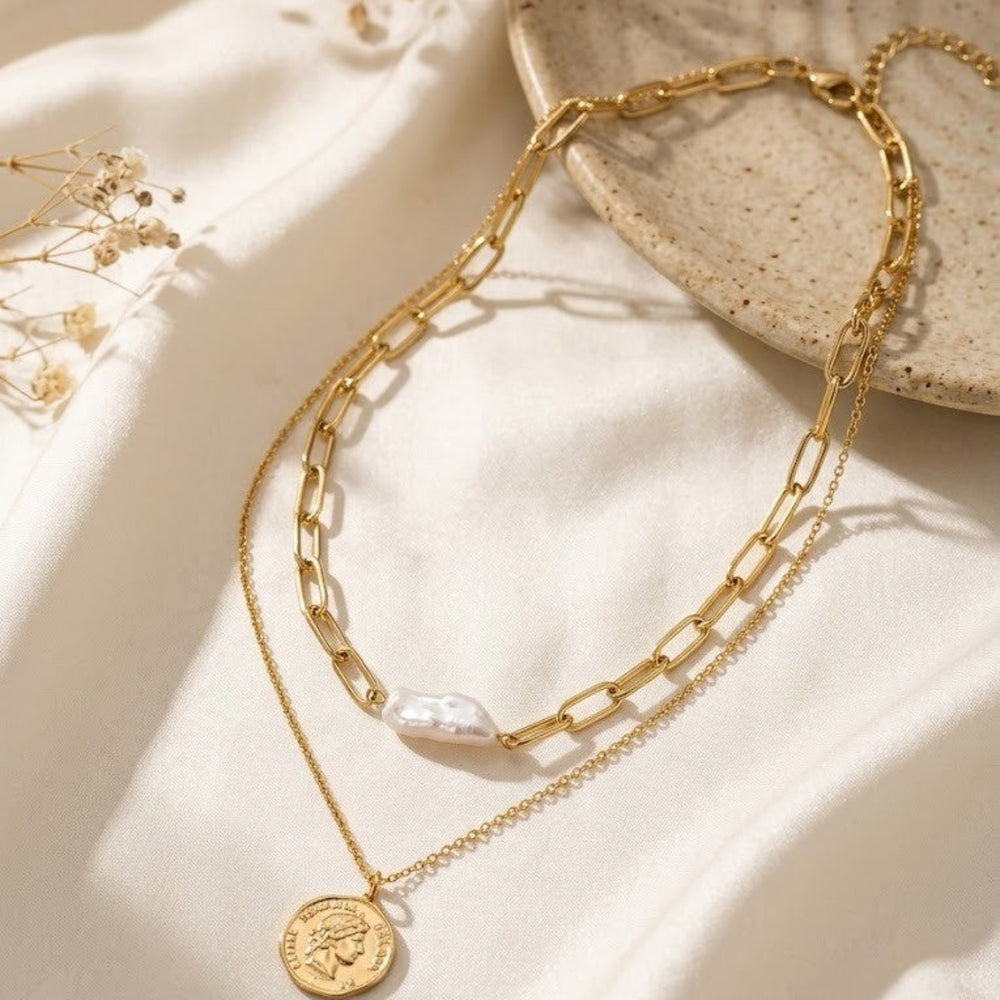 Coin Layered Necklace