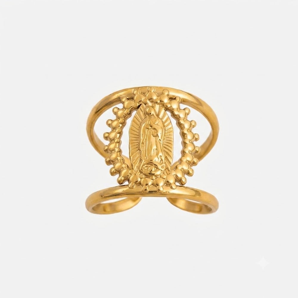 Medallion Ring – adjustable gold ring