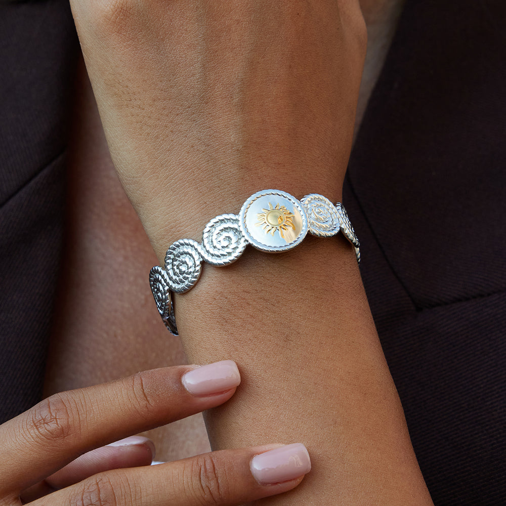 Sunburst Spiral Cuff Bracelet – bracelet