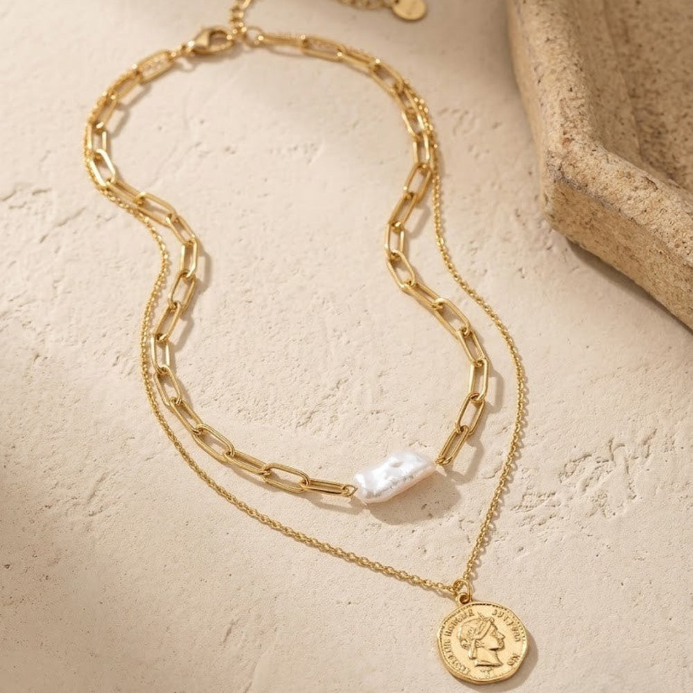Coin Layered Necklace