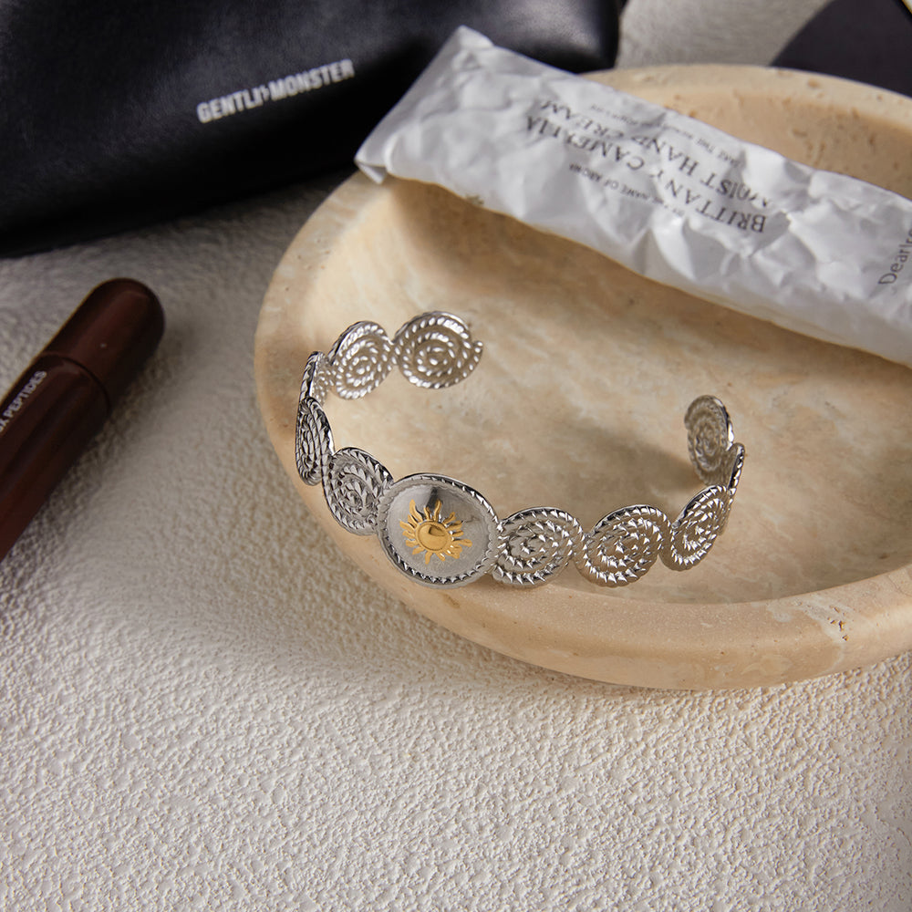 Sunburst Spiral Cuff Bracelet – bracelet
