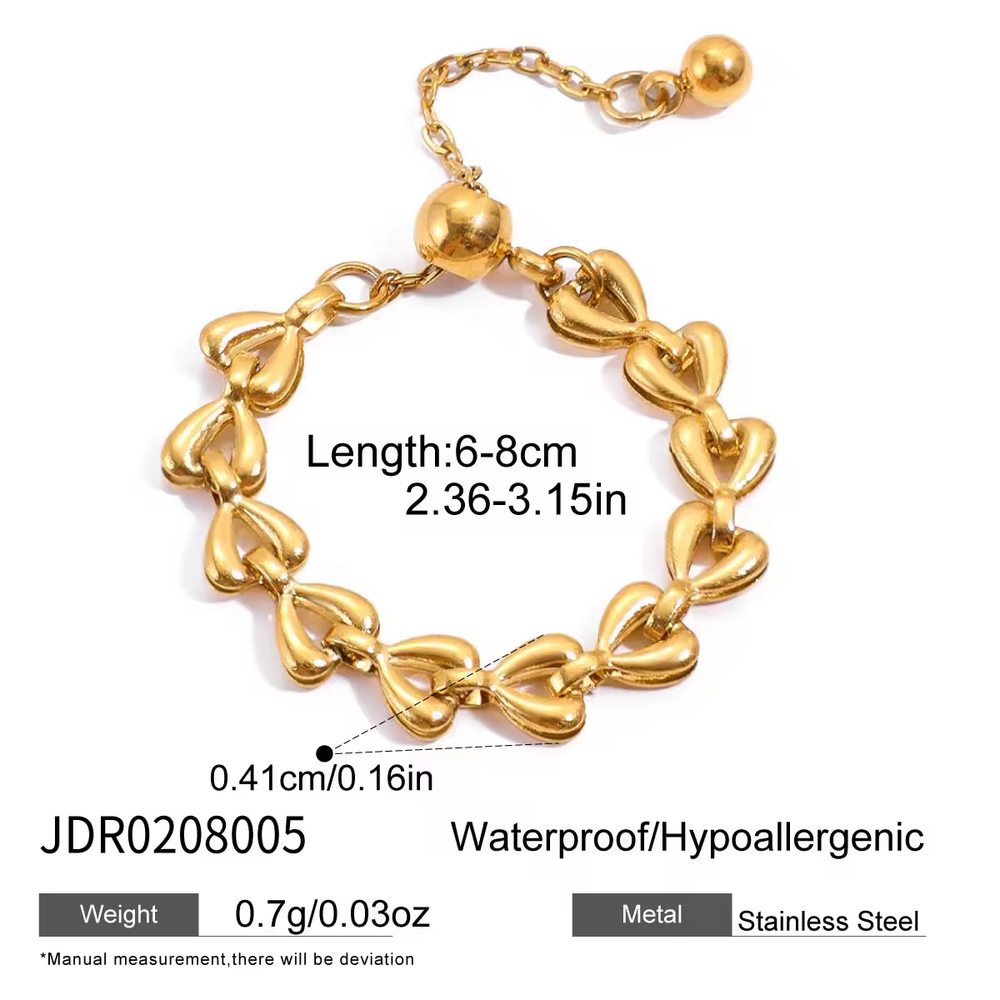 Heart String Ring – adjustable gold ring