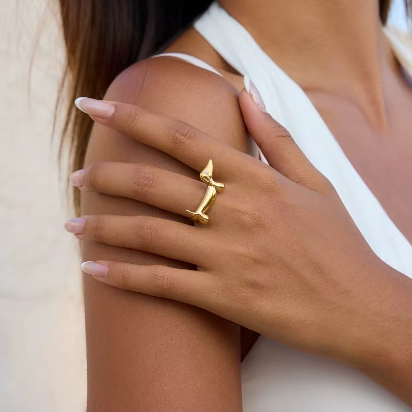 Pawfect Love Rings – adjustable gold rings